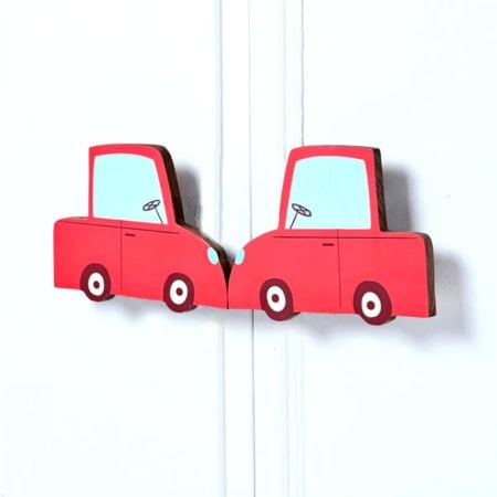 Handcrafted Acacia Wood Car Cupboard Handles Set